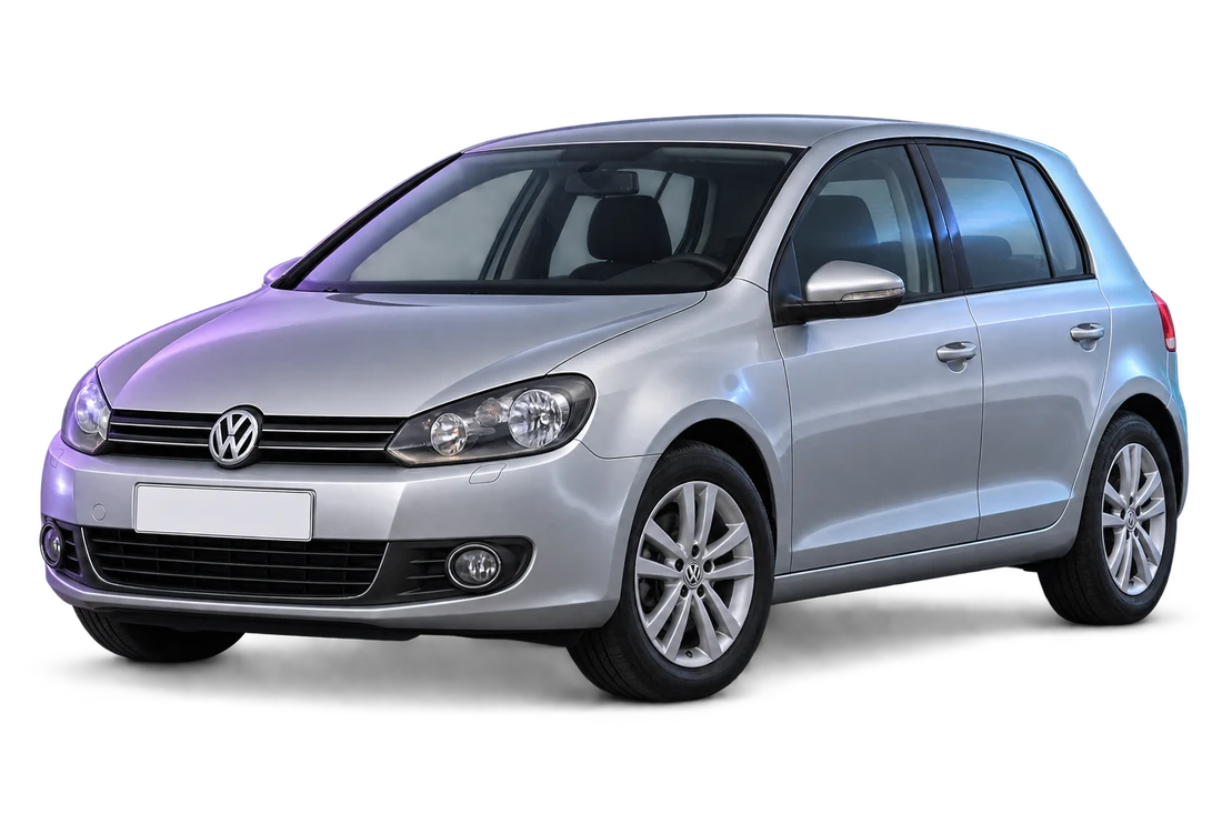 Hõbedane Volkswagen Golf, AI-illustratsioon